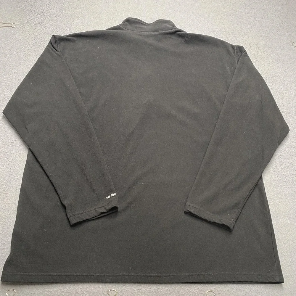 The North Face Fleece Sweatshirt Mens 2XL Black‎ 1/4 Zip Pullover Layer TKA100